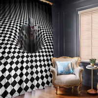 3D Illusion Horror Halloween Window Curtain Creepy Zombie - Wonder Print Shop