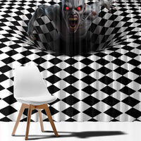 3D Illusion Horror Halloween Window Curtain Creepy Zombie - Wonder Print Shop