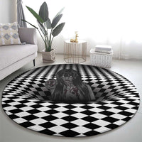 3D Illusion Horror Halloween Round Carpet Scary Ghost - Wonder Print Shop
