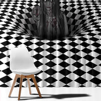 3D Illusion Horror Halloween Window Curtain Scary Ghost - Wonder Print Shop