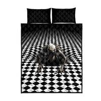 3D Illusion Halloween Quilt Bed Set Horror Monster - Wonder Print Shop