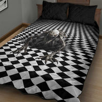 3D Illusion Halloween Quilt Bed Set Horror Monster - Wonder Print Shop
