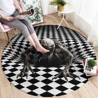 3D Illusion Halloween Round Carpet Horror Monster - Wonder Print Shop