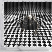 3D Illusion Halloween Shower Curtain Horror Monster - Wonder Print Shop