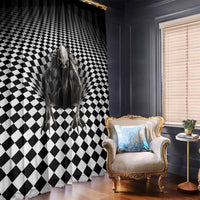 3D Illusion Halloween Window Curtain Horror Monster - Wonder Print Shop