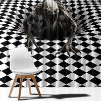 3D Illusion Halloween Window Curtain Horror Monster - Wonder Print Shop