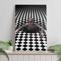 3D Illusion Horror Halloween Canvas Wall Art Horrible Scary Zombie - Wonder Print Shop