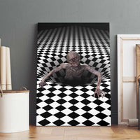 3D Illusion Horror Halloween Canvas Wall Art Horrible Scary Zombie - Wonder Print Shop