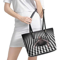 3D Illusion Horror Halloween Leather Tote Bag Horrible Scary Zombie - Wonder Print Shop