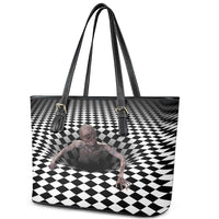 3D Illusion Horror Halloween Leather Tote Bag Horrible Scary Zombie - Wonder Print Shop