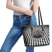 3D Illusion Horror Halloween Leather Tote Bag Horrible Scary Zombie - Wonder Print Shop