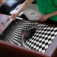 3D Illusion Horror Halloween Puzzle Horrible Scary Zombie - Wonder Print Shop