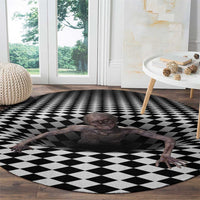 3D Illusion Horror Halloween Round Carpet Horrible Scary Zombie - Wonder Print Shop