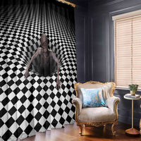 3D Illusion Horror Halloween Window Curtain Horrible Scary Zombie - Wonder Print Shop
