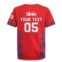 Custom England Cricket Rugby Jersey Go Three Lions Simple Style LT05 - Wonder Print Shop