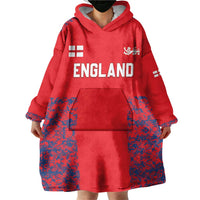 Custom England Cricket Wearable Blanket Hoodie Go Three Lions Simple Style LT05 - Wonder Print Shop