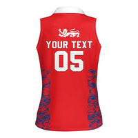 Custom England Cricket Women Sleeveless Polo Shirt Go Three Lions Simple Style LT05 - Wonder Print Shop