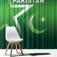 Pakistan Cricket Window Curtain Go Champions Shaheens LT05 - Wonder Print Shop