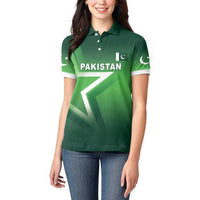 Custom Pakistan Cricket Women Polo Shirt Go Champions Shaheens LT05 - Wonder Print Shop