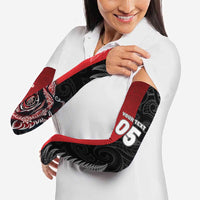 New Zealand And England Rugby Custom Arm Sleeves Red Rose Mix Maori Pattern - Wonder Print Shop