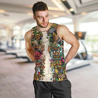 Hawaii And Japan Men Tank Top Tiki With Oni Mask - Wonder Print Shop
