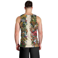 Hawaii And Japan Men Tank Top Tiki With Oni Mask - Wonder Print Shop