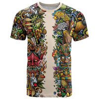 Hawaii And Japan T Shirt Tiki With Oni Mask - Wonder Print Shop