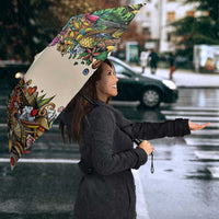 Hawaii And Japan Umbrella Tiki With Oni Mask - Wonder Print Shop