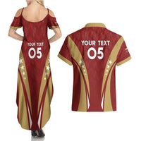 Custom Venezuela Football Couples Matching Summer Maxi Dress and Hawaiian Shirt Go Champions