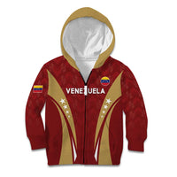Custom Venezuela Football Kid Hoodie Go Champions