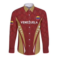 Custom Venezuela Football Long Sleeve Button Shirt Go Champions