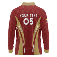 Custom Venezuela Football Long Sleeve Polo Shirt Go Champions