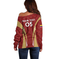 Custom Venezuela Football Off Shoulder Sweater Go Champions