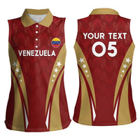 Custom Venezuela Football Women Sleeveless Polo Shirt Go Champions