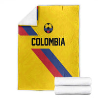Colombia Football Blanket Vamos La Tricolor Retro Style
