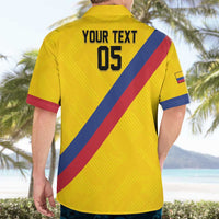 Custom Colombia Football Hawaiian Shirt Vamos La Tricolor Retro Style