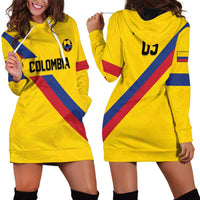 Custom Colombia Football Hoodie Dress Vamos La Tricolor Retro Style