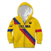 Custom Colombia Football Kid Hoodie Vamos La Tricolor Retro Style