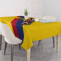 Colombia Football Tablecloth Vamos La Tricolor Retro Style
