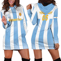 Custom Argentina Football Hoodie Dress Albiceleste Unique Style