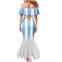 Custom Argentina Football Mermaid Dress Albiceleste Unique Style