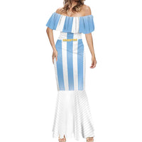Custom Argentina Football Mermaid Dress Albiceleste Unique Style