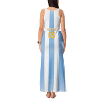 Custom Argentina Football Tank Maxi Dress Albiceleste Unique Style