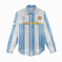 Custom Argentina Football Women Casual Shirt Albiceleste Unique Style