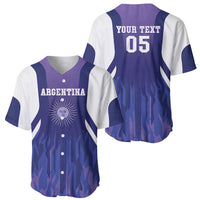 Custom Argentina 2025 Football Baseball Jersey Purple Version