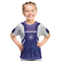 Custom Argentina 2025 Football Kid T Shirt Purple Version