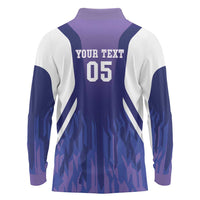 Custom Argentina 2025 Football Long Sleeve Polo Shirt Purple Version