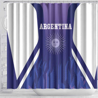 Argentina 2025 Football Shower Curtain Purple Version
