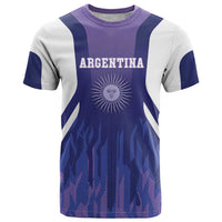 Custom Argentina 2025 Football T Shirt Purple Version