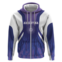 Custom Argentina 2025 Football Zip Hoodie Purple Version